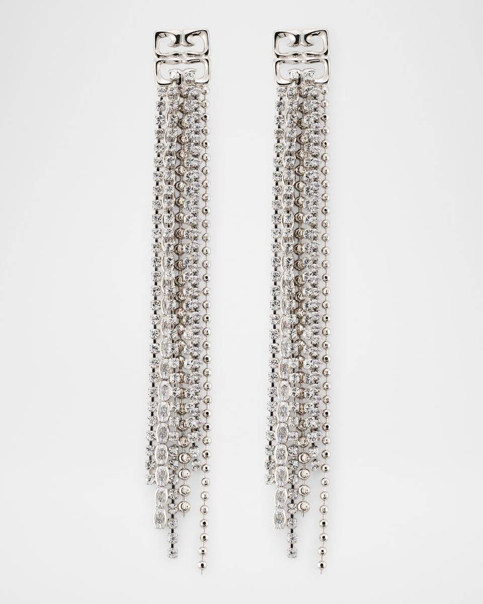 4G Liquid Fringe Crystal Earrings